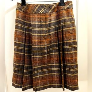 Brooks Brothers plaid wool skirt